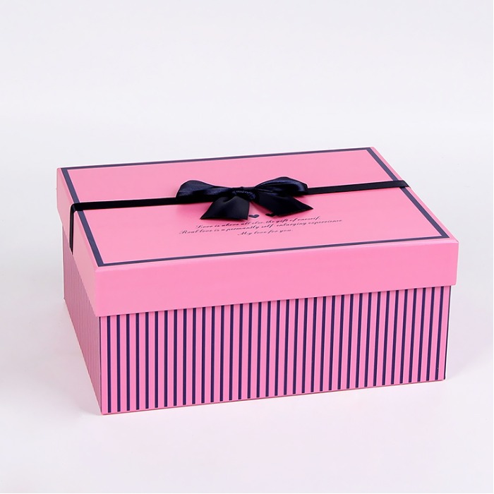 부티끄 유럽 선물 포장 상자 고급 디럭스 대형 기념일 발렌타인 패션 유니크 리본 박스