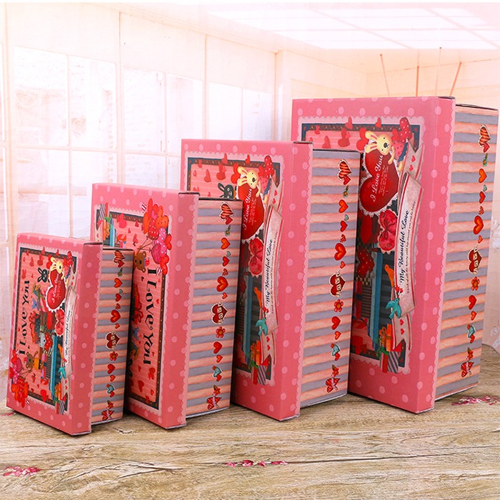디럭스 대형 유럽 선물 포장 상자 박스 고급 기념일 발렌타인 패션 유니크 리본