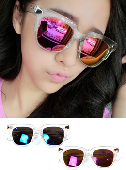 clear Mirror sunglasses 클리어투명미러선글라스/미러렌즈선글라스/연예인선글라스/uv400선글라스/자외선차단선글라스/독특한선글라스/특이한선글라스/거울선글라스/투명미러선글라스